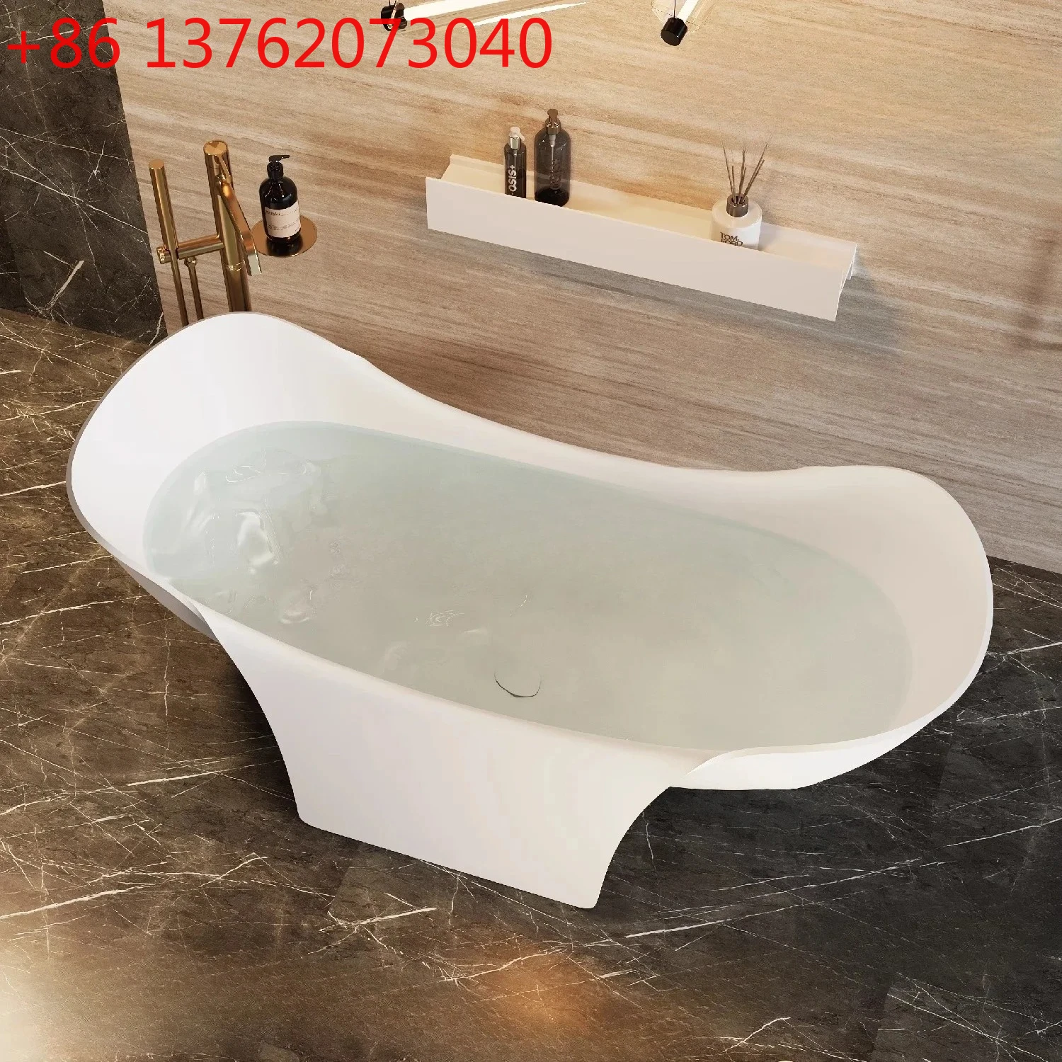 

PMMA Artificial Stone Bathtub High-end Skin-friendly Freestanding Bathtub Home Homestay Hotel Art Bathtub4593