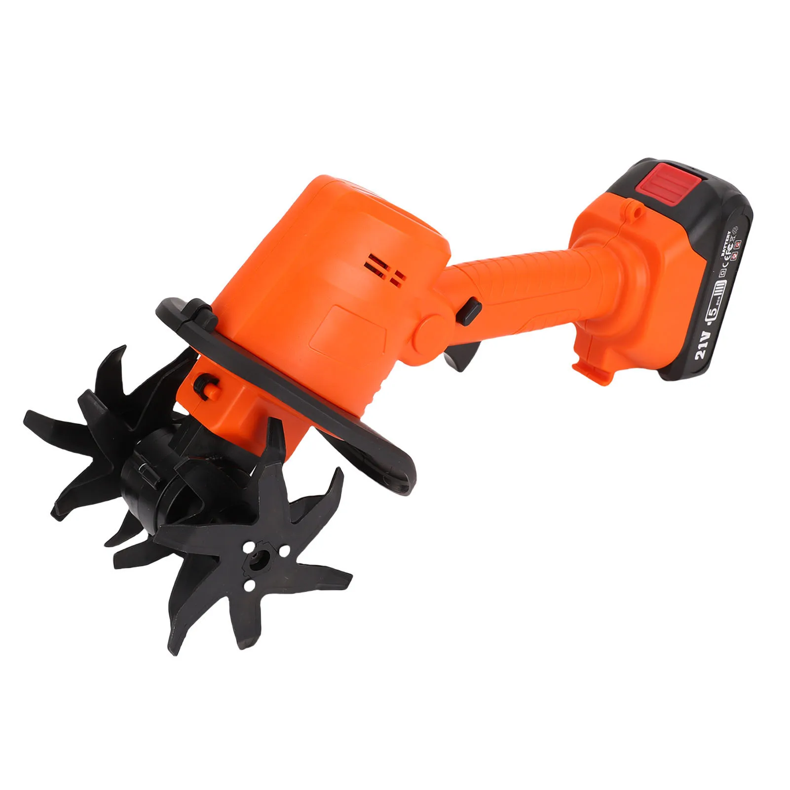 الحراثة الكهربائية اللاسلكية 1.5Ah بطارية 4in عرض العمل الحراثة الكهربائية المزارع 4 صف الأسنان المحمولة للمروج الدفيئات الزراعية #3