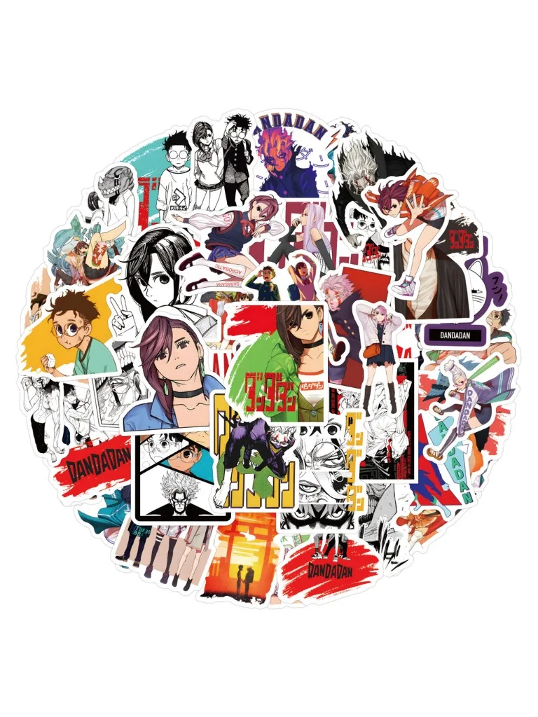 AliExpress 55PCS Anime Cartoon DANDADAN Graffiti Stickers for Bicycle Hand Account Pencil Case Decals Anime Worlds Store