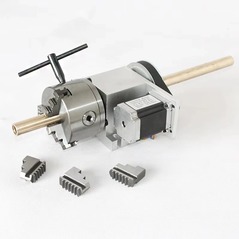 Buen precio eje hueco eje giratorio K5M-6-100A 100mm 3 portabrocas de mandíbula 4to eje cabezal divisorio giratorio para fresadora