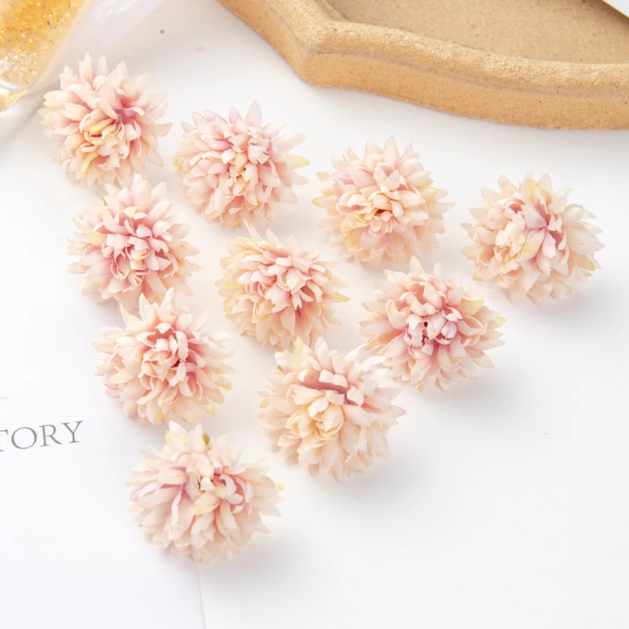 50 Stück Seiden-Nelken Künstliche Blumen Scrapbook Brautaccessoires DIY Bonbonbox Hochzeits-Rosenbogen Weihnachtskranz Heimdekoration – Detail 9