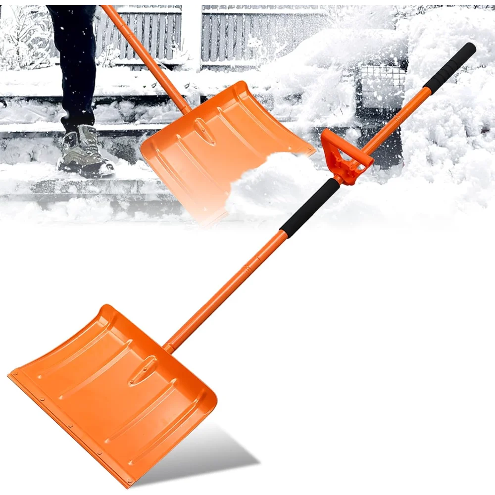 

67" Heavy Duty Outdoor Snow Shovel, Large Capacity with Labor-Saving Handle for Driveways