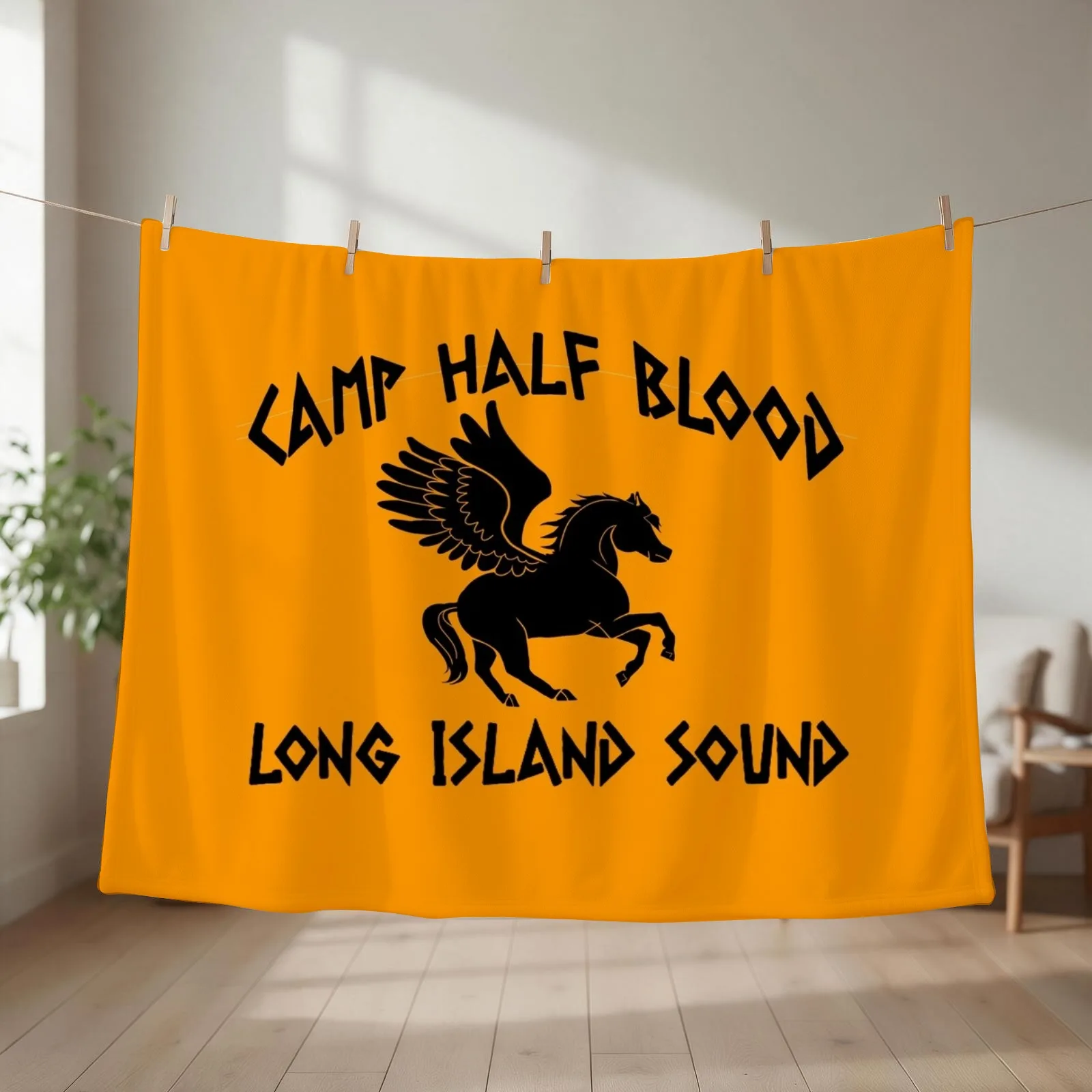 Percy Jackson - Camp Half Blood Logo Throw Blanket couch cozy soft plush fuzzy picnic outdoor blanket
