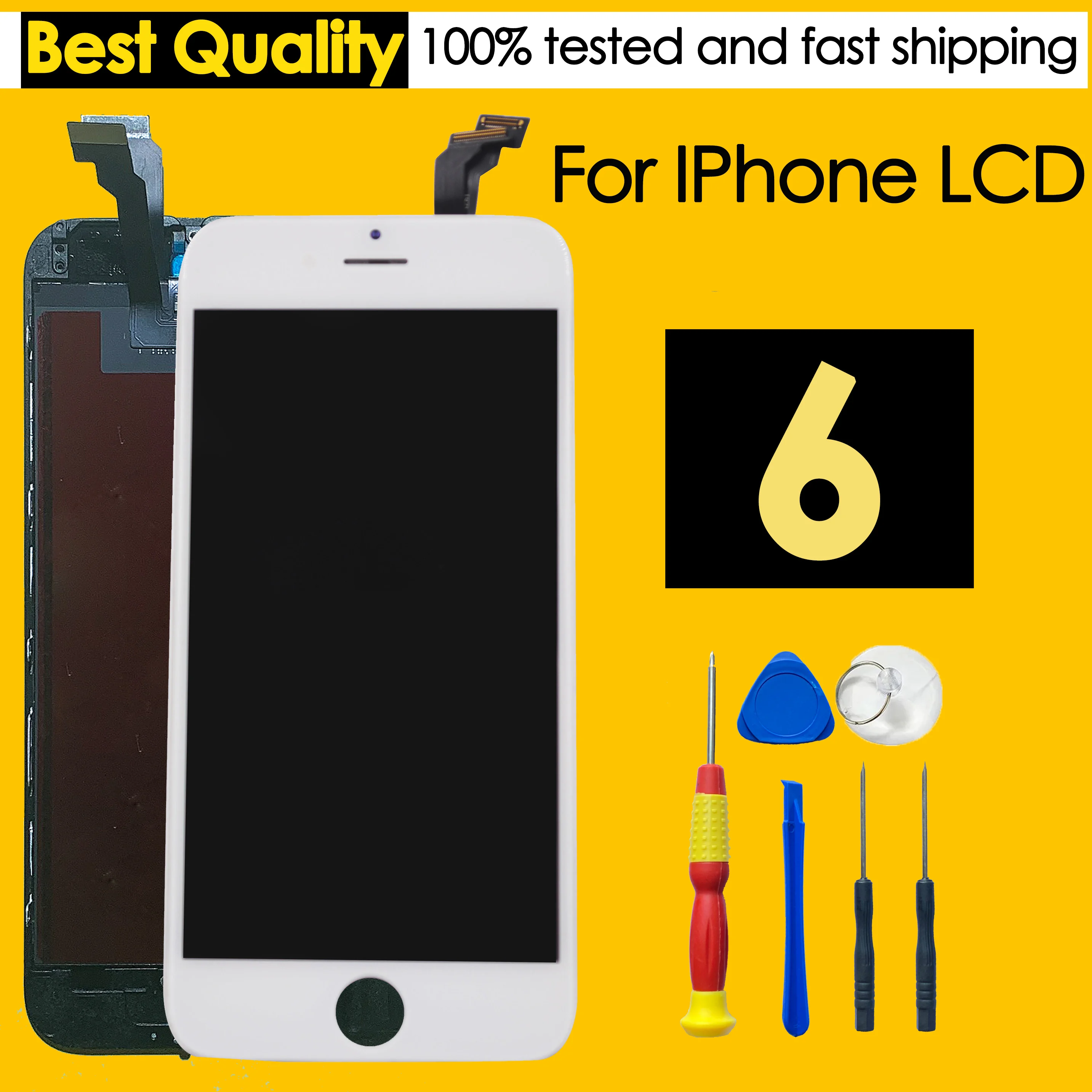 180days Warranty LCD for Iphone 6 Screen Replacement Phone Mobile Display Touch Digitizer Assembly Repair Parts Wholesale Kit