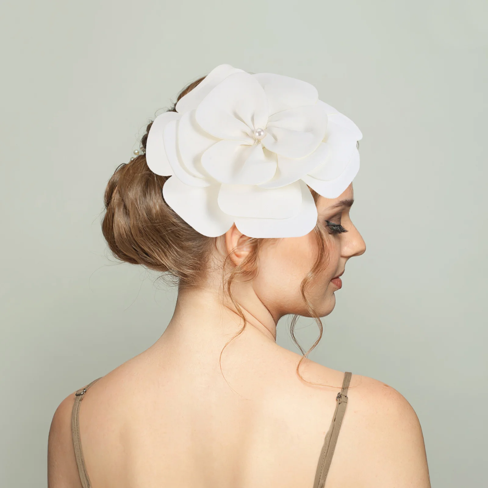 Large Floral Flower Headband Fascinator Elegant Bridal Hair Accessory Wedding Tea Party Cocktail Event Headpiece