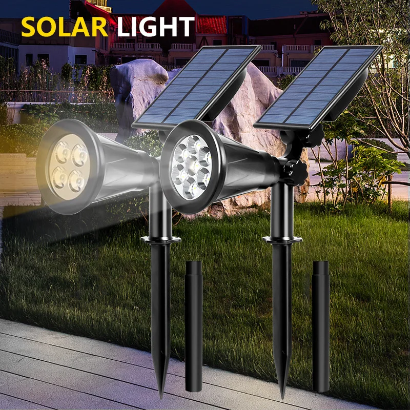 

Solar Garden Lights LED Outdoor Colorful RGB Outdoor Garden Super Bright Layout Lawn Light Landscape Wall Light Ground Spotlight