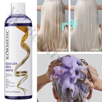 Champú profesional para eliminar el cabello amarillo, champú antiamarillo de Color cerradura, brillo suave, cuidado del cabello esponjoso, color plateado, blanco y gris