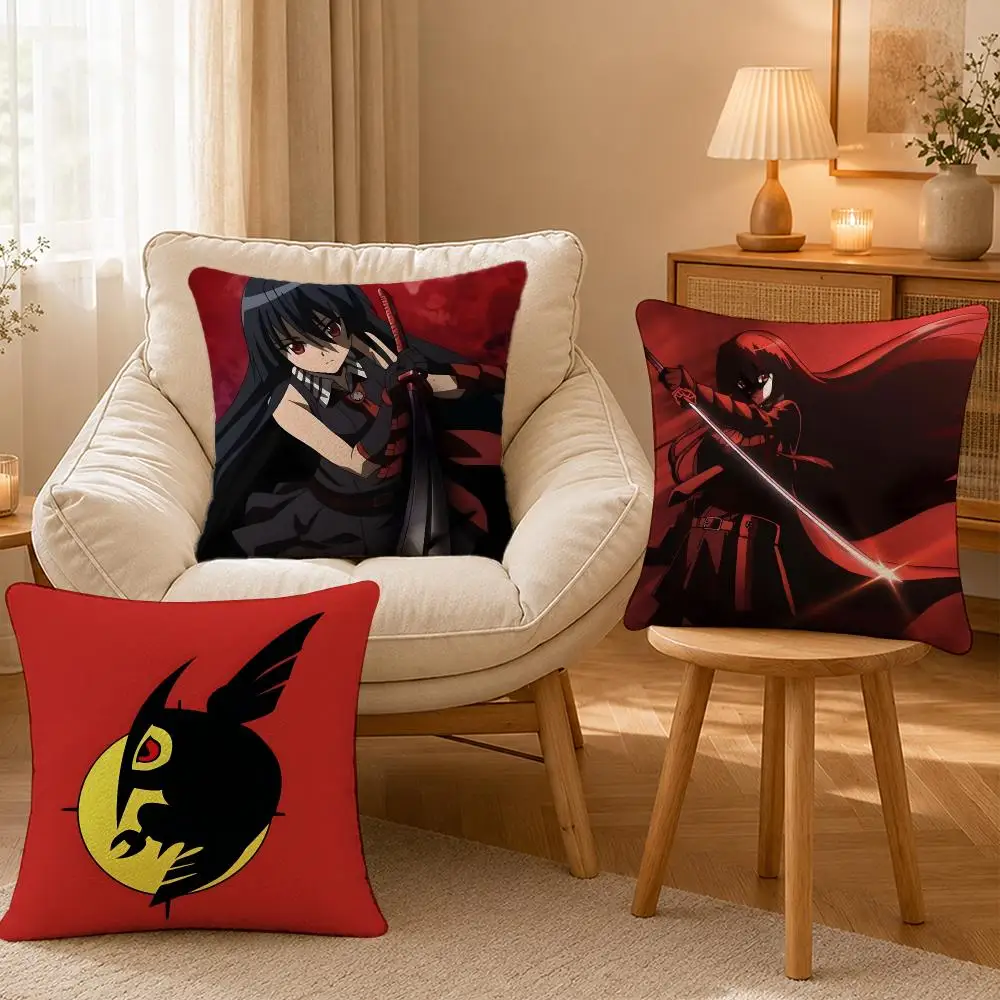 Anime Akame Ga Kill Fantasy Cushion Cover Personalized Short Plush Soft Bedroom Sofa Home Decor Gift