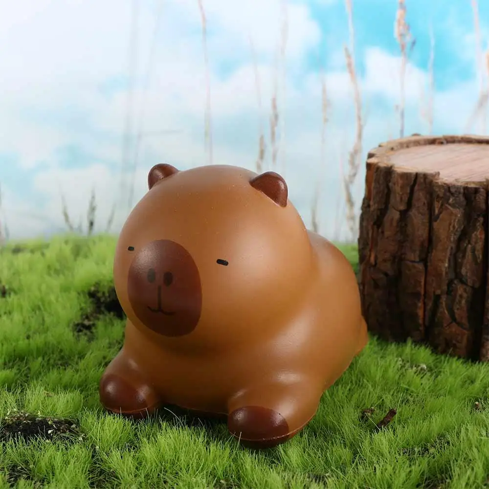 Cute Cartoon Animal Capybara Squeeze Toy Squeeze Funny Capybara Slow Rebound Toy Cute PU Simulation Capybara Decoration Girl Toy