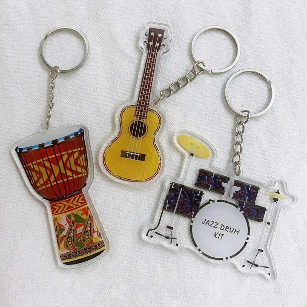 Ukulele Guitar Acrylic Keychain Cello Clarinet Guitar Model Pendant Trung Nguyen VIOLIN Electric Guitar Model Keyring