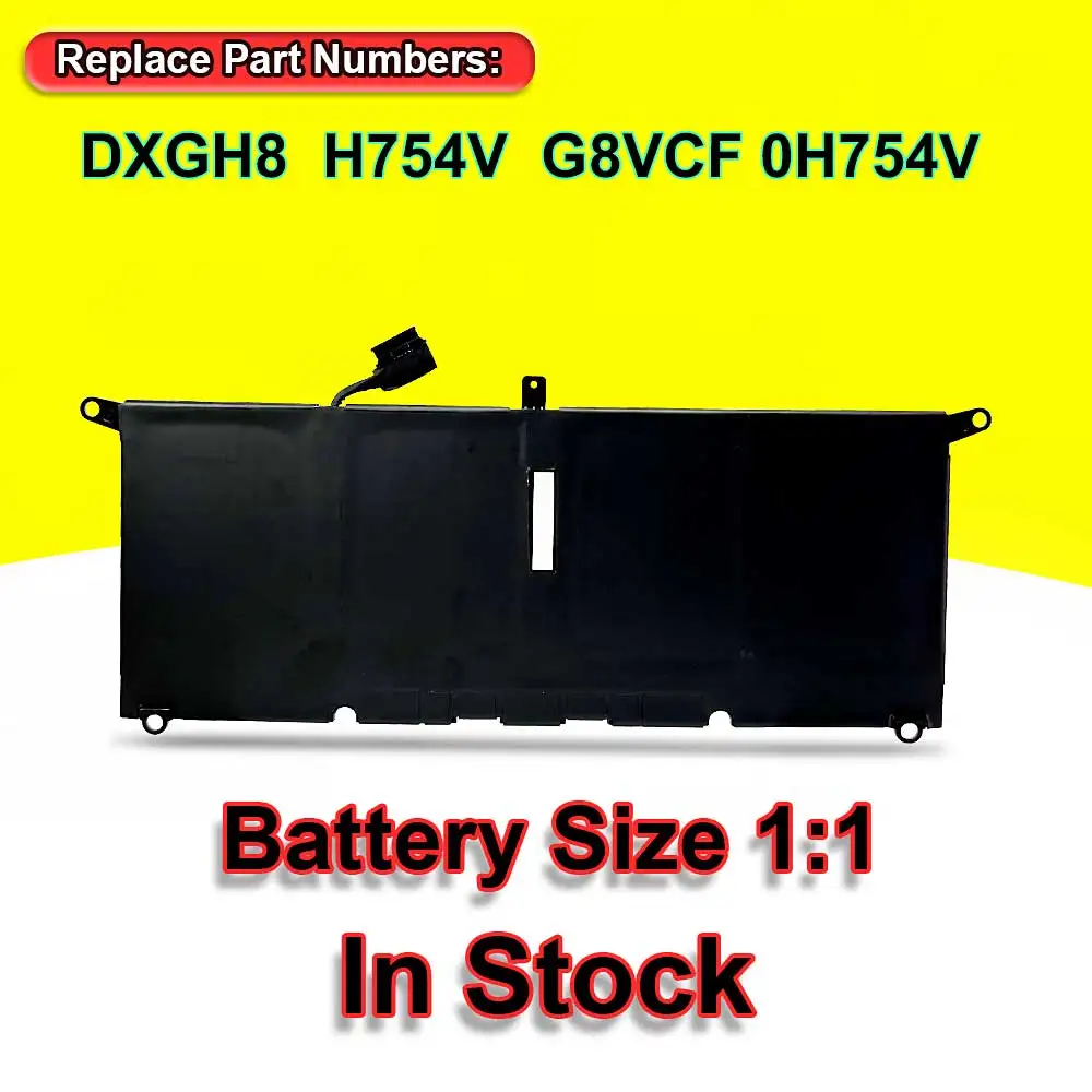 New DXGH8 Laptop Battery For Dell XPS 13 9370 9380 7390 2019 Inspiron 13 7000 7390 7391 2-in-1 5390 5391 14 7400 7490 52WH