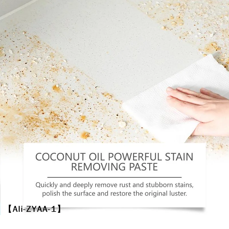 【A】Coconut Oil Kitchen Multi-Functional Degrease Polish Cream Grease Polish Cleaner For Shine Sparkle Mild And Leaves No Residue