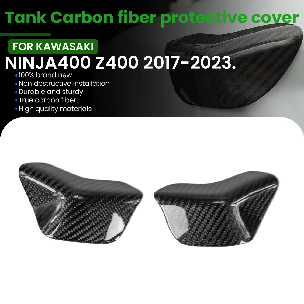 

Защитный чехол из углеродного волокна бака мотоцикла, подходит для KAWASAKI NINJA400 Z400 2017-2023, защита топливного бака