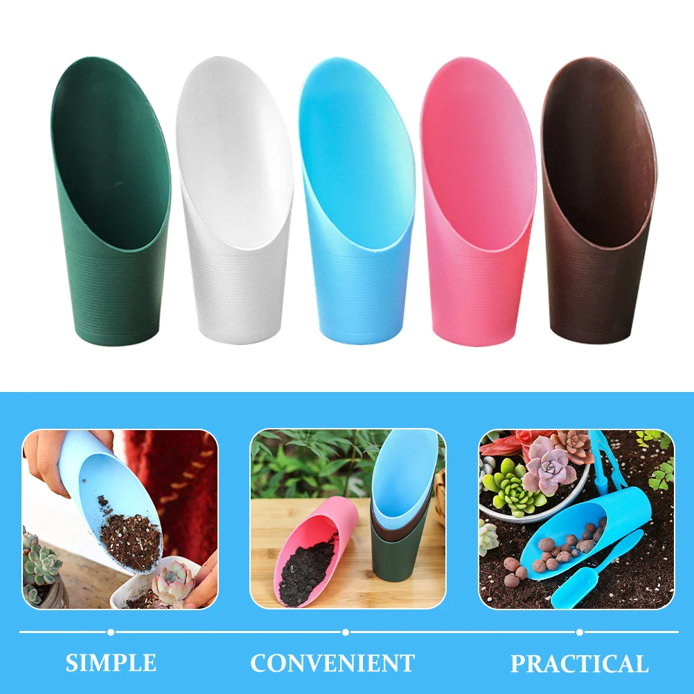 5 قطعة مغرفة التربة النضرة مجرفة حديقة مريحة لزراعة زرع مجارف التربة الصغيرة خفيفة الوزن أدوات بونساي بوتينغ #6