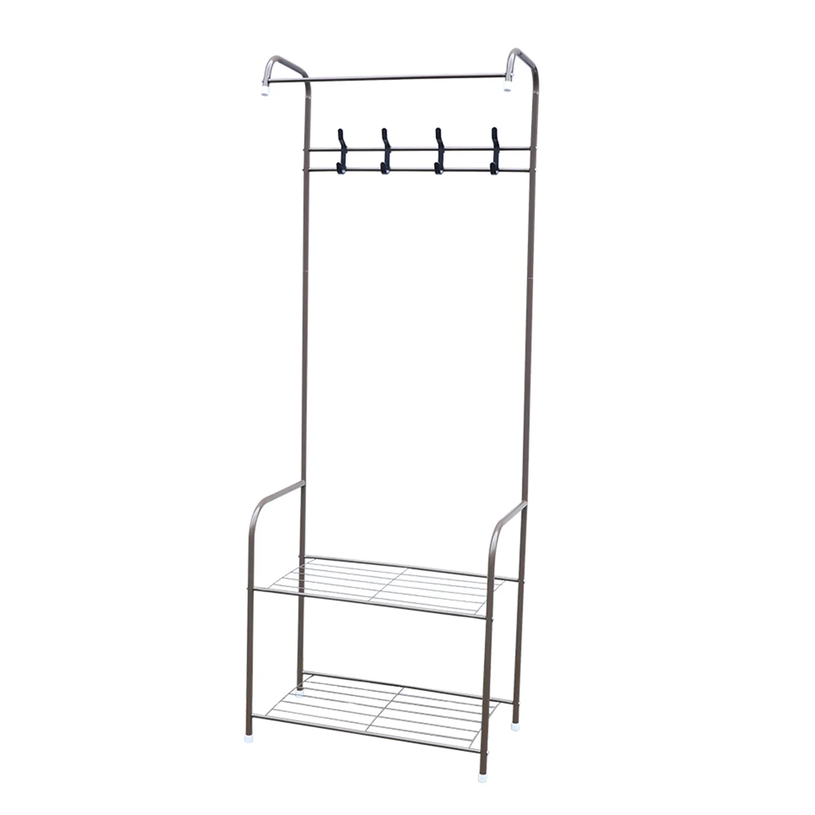 CNCEST Coat Rack With Hook Shoe Rack Rail Clothes Rack for Bedroom Closet or Entrance Practical Coat Stand