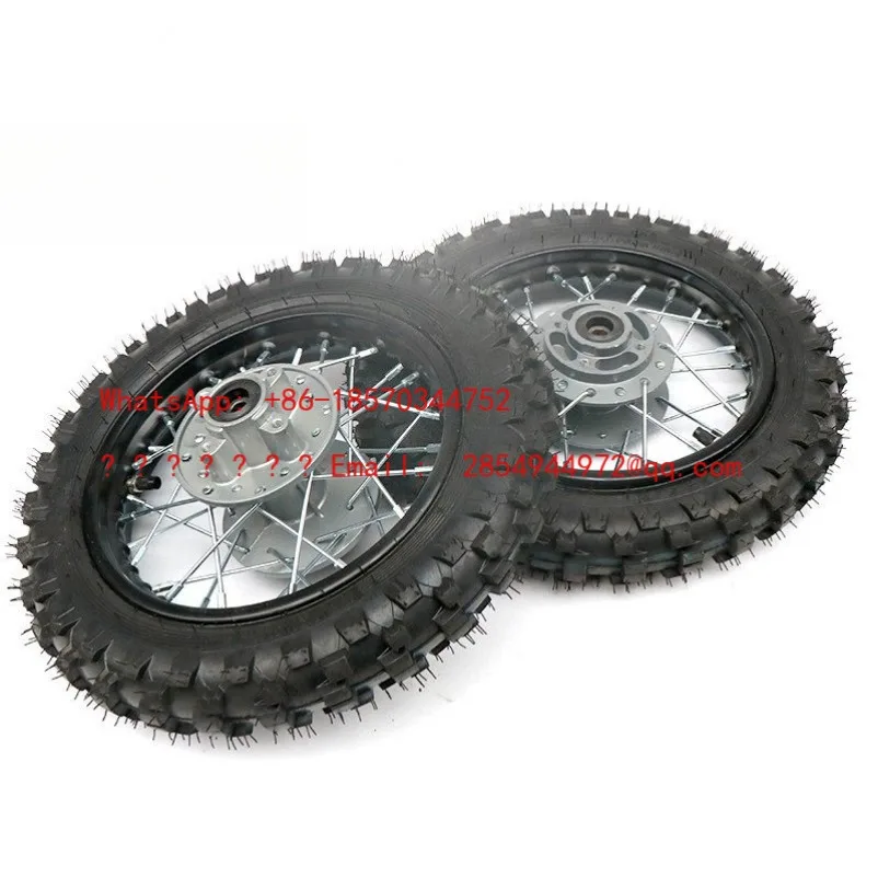 Motocross Two-wheeled Off-road Bike 2.50-10 Inch Tires with Front and Rear Disc Brake Hub Assembly