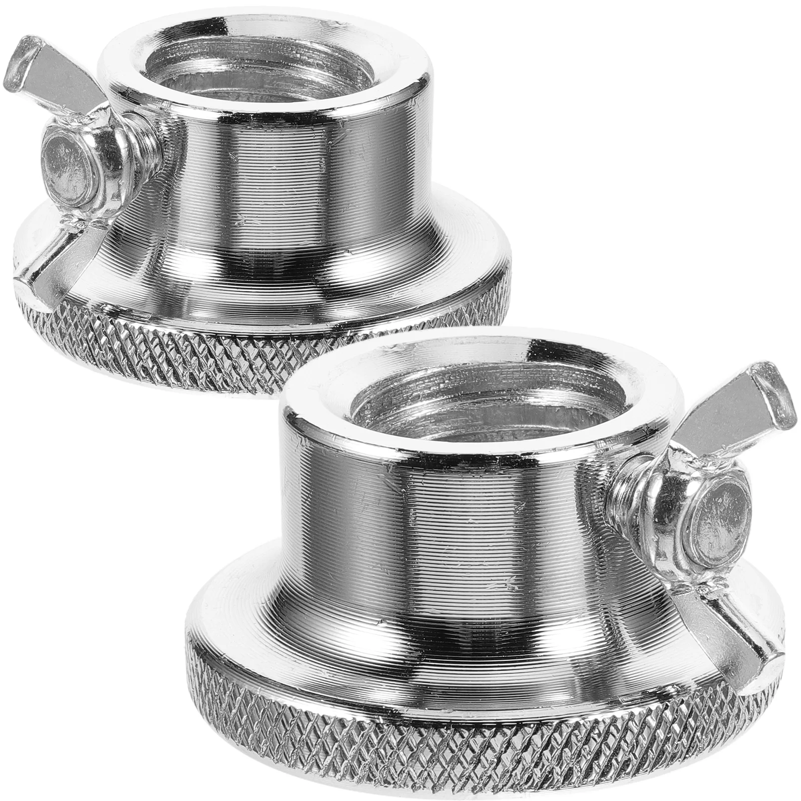 2 PCS Hex Nuts Fitness Barbell Curl with Weights Spring Lock Collars Iron Screw Cap