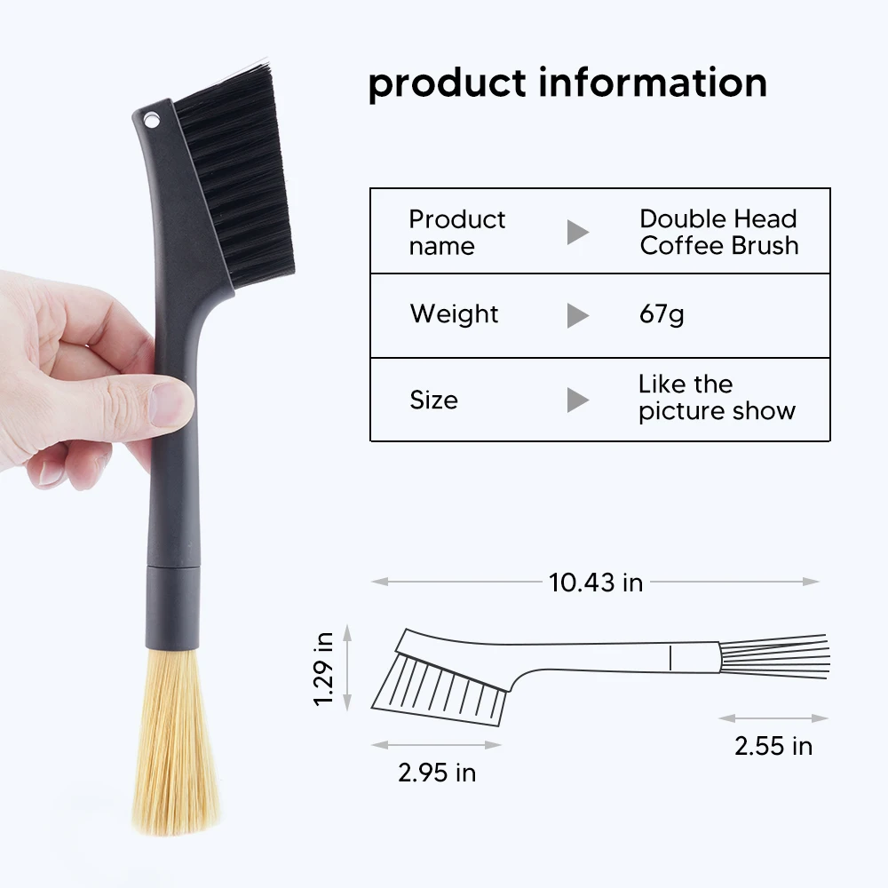 icafilas Coffee Brush for Delonghi Coffee Grinder Brush Cleaning Brush Espresso Brush Accessories For Bean Grain Coffee Tool