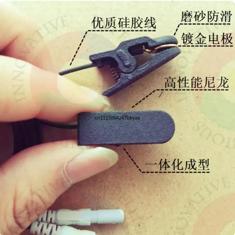 For EEG Gold-Plated Ear Clip Electrode Portable Biofeedback Signal Collection Sensor Accessory