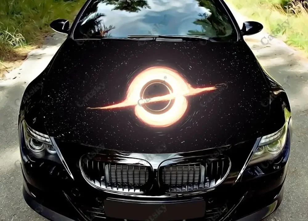 

Colored black hole Car Sticker Hood Vinyl Wrap Vinyl Film Engine Cover Decals Sticker Universal Car Hood Protective Film