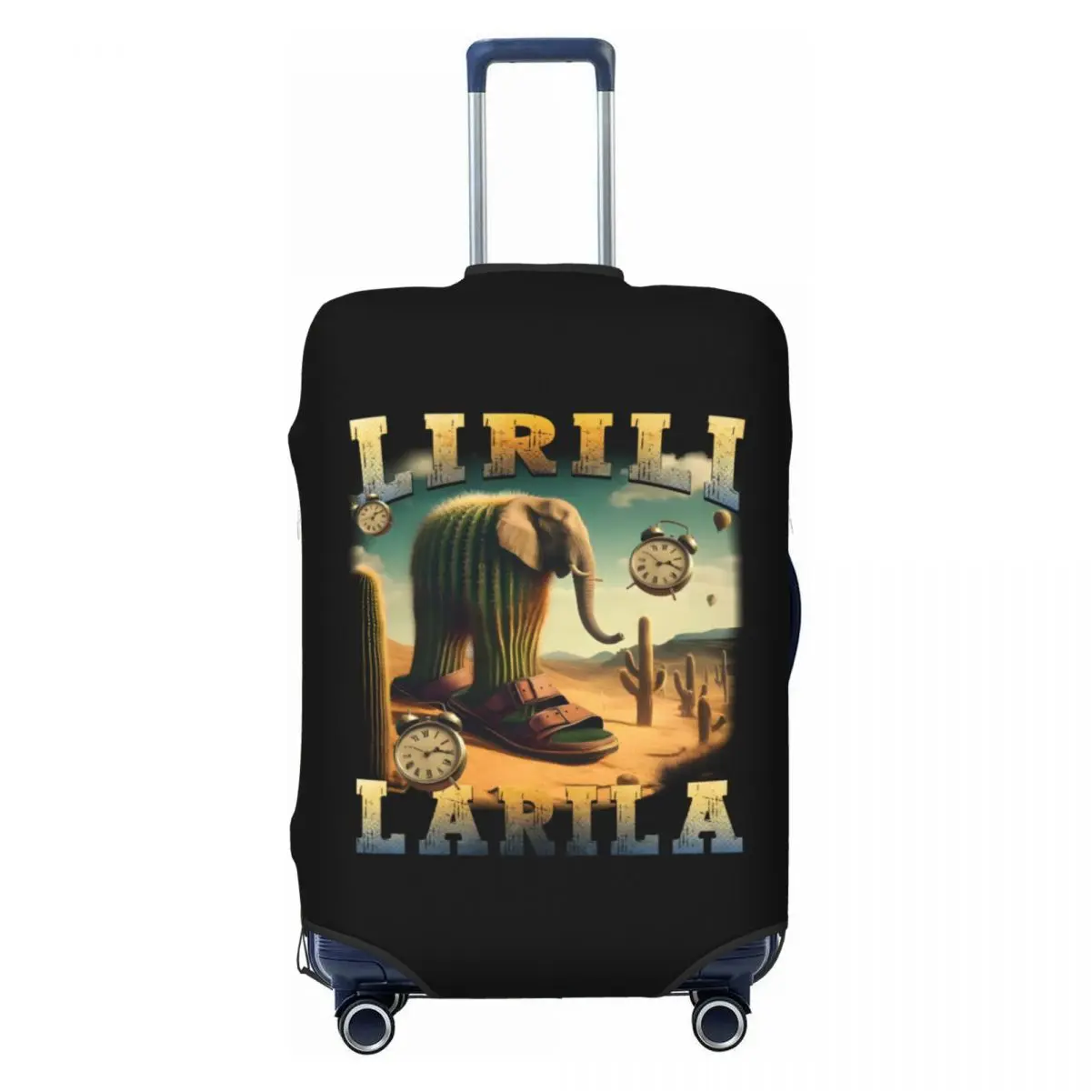 

Custom Lirili Larila Funny Italian Brainrot Luggage Cover Protector Funny Travel Suitcase Covers for 18-32 Inch