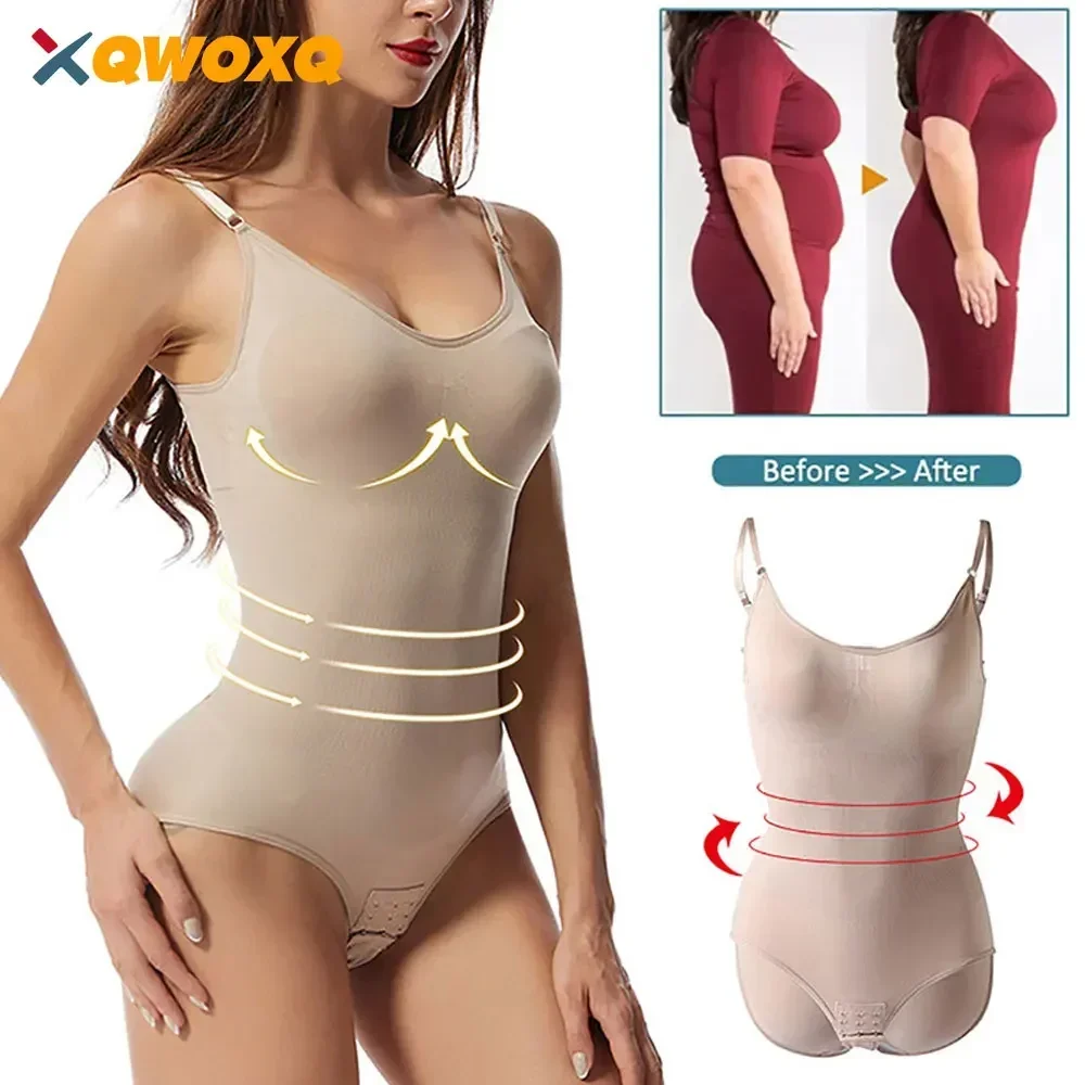 1 PCS Professional Bodysuit for Women Tummy Control Shapewear Scoop Neck Sculpting Thong Body Shaper Tank Top Waist Support