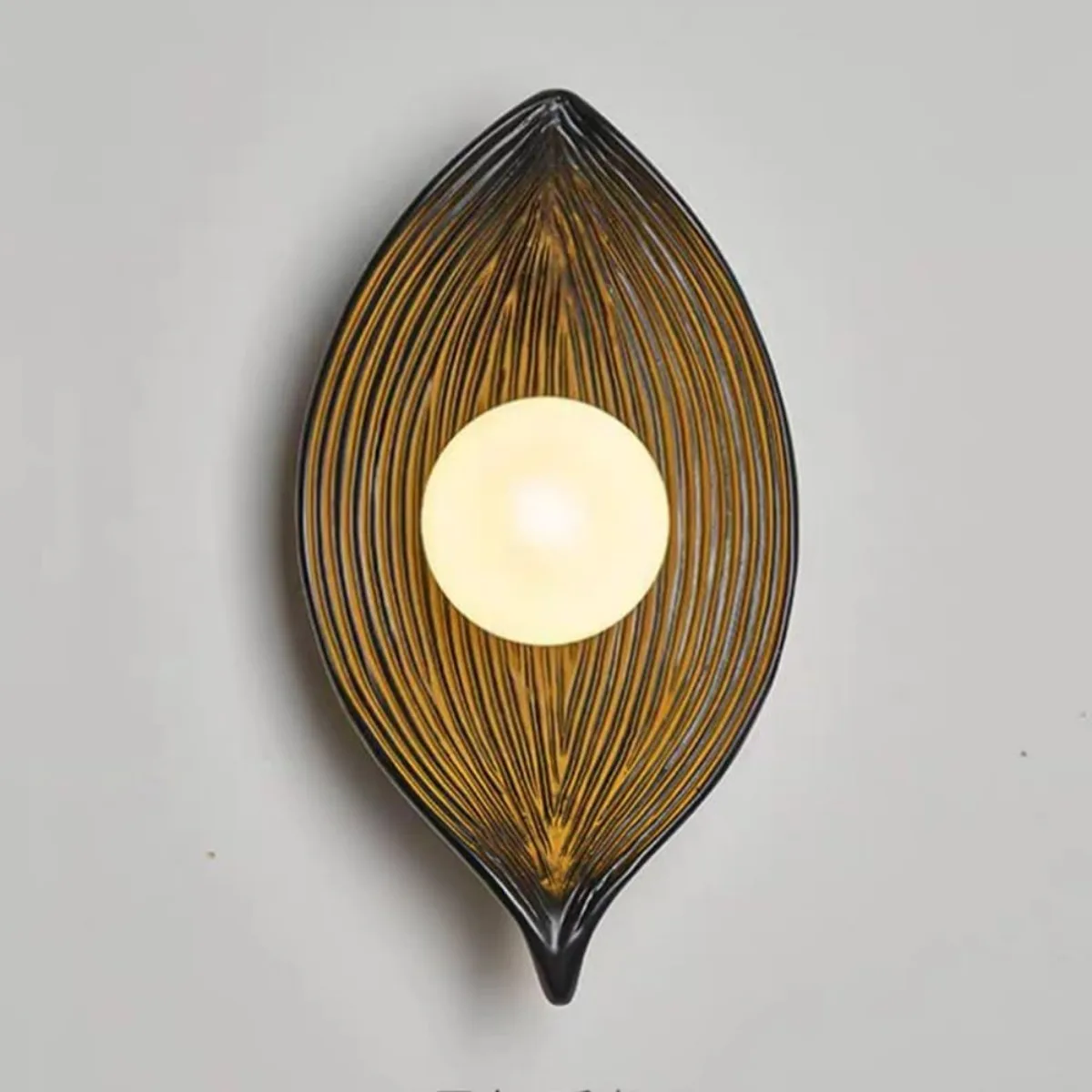 JOYINLED Leaf Shaped Wall Sconce Creative Resin & Acrylic Bedside Lamp G9 LED Wall Light for Bedroom Children‘s Room Nursery