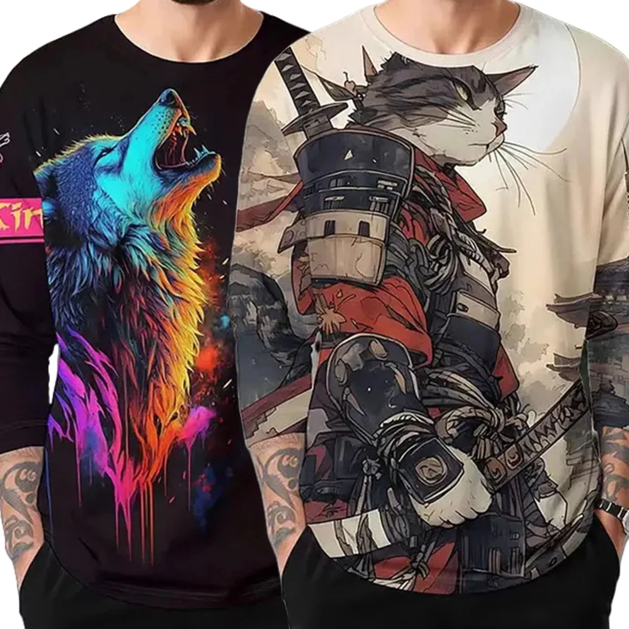 

New Men Quick Drying Motorcycle Top Street Fashion 3D Printed Long Sleeved Round Neck T-shirt Sport Training Suit Halloween Gift