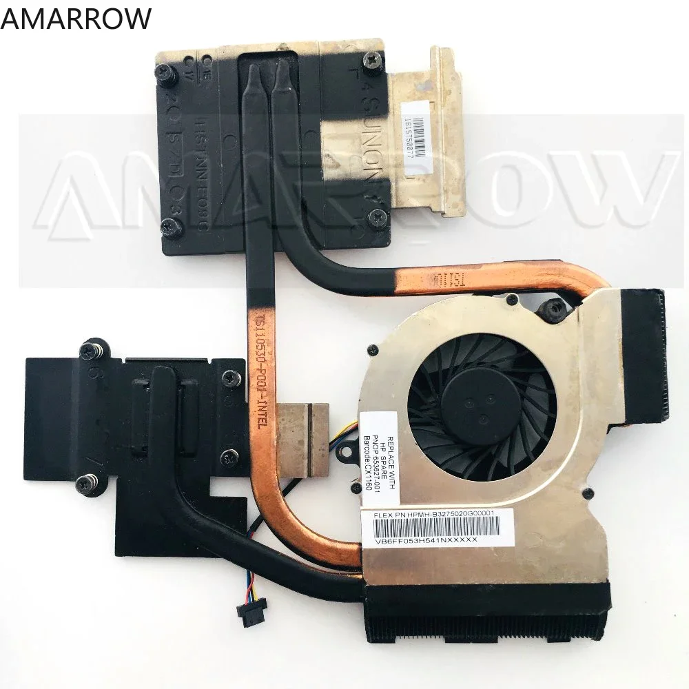 Oryginalny radiator chłodzący z wentylatorem do HP Pavilion DV6 DV7 DV6-6000 DV6-6050 DV7-6000 653627-001 665309-001 650797-001