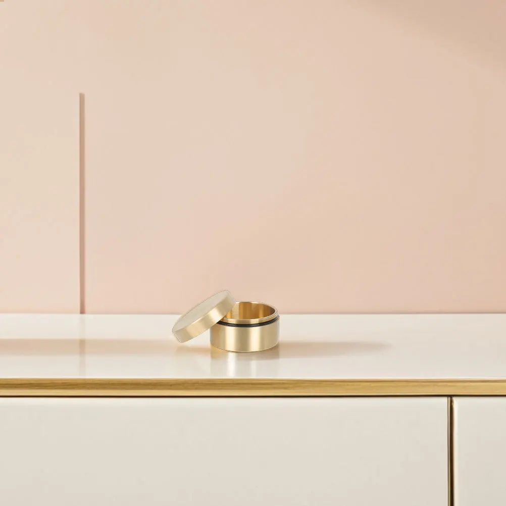 

Медная герметичная водонепроницаемая круглая латунная многофункциональная коробка для хранения ювелирных изделий, лекарств, пресс-папье, контейнер на память