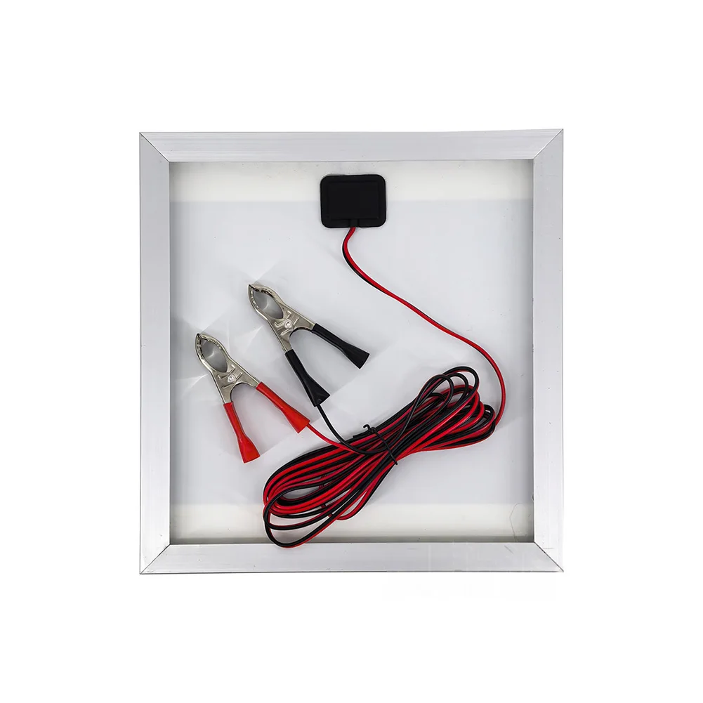 

Boat Charging As Shown 12W Solar Panel Reliable Power For RV Trips Solar Monocrystalline Silicon Battery Clips
