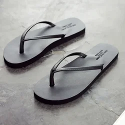 Fashion New Summer Non Slip Comfortable EVA Sole Soft Slippers Men's Flip Flops for Beach Daily 2025 Lovers Slipper Shoes Home