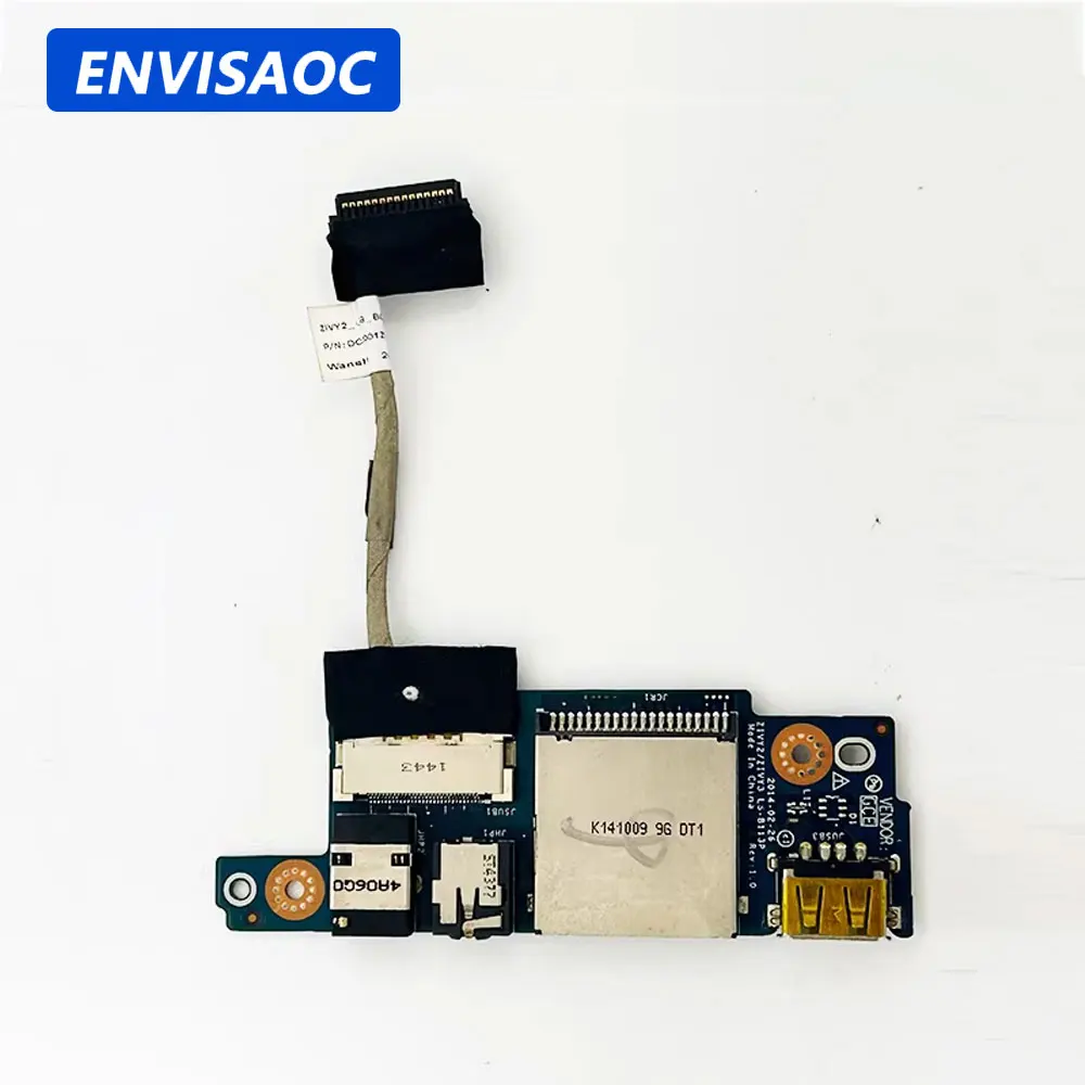 For Lenovo IdeaPad Y50-70 Y50P-70 Y50-80 Laptop USB Card Reader Audio Headphone Jack Port Board ZIVY2/ZIVY3 LS-B113P