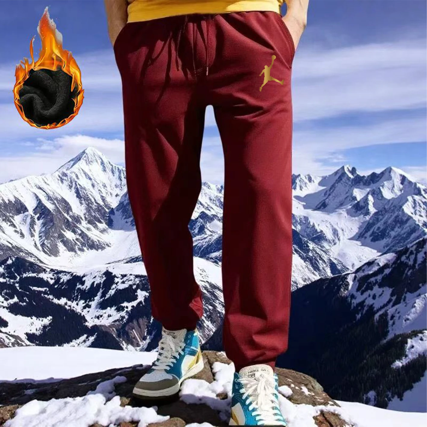 

Spring Summer Fashion Print Simple Men's Sweatpants Comfort Soft Gym Versatile Drawstring Sport Casual Trousers Hot Sale Jogging