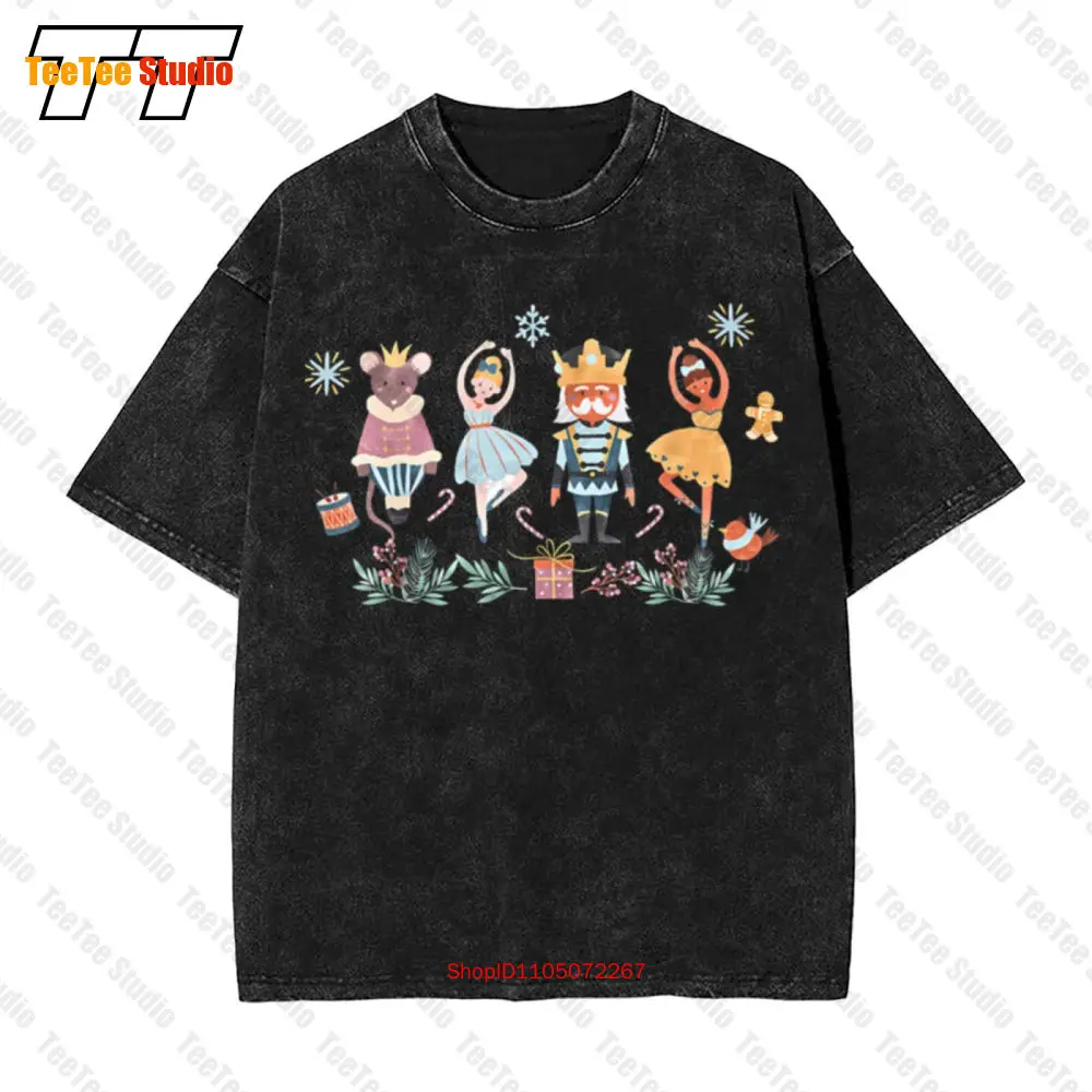 

Nutcracker Christmas Squad Ballet Dance Collage Matching Vintage Oversized T-Shirt CGN4