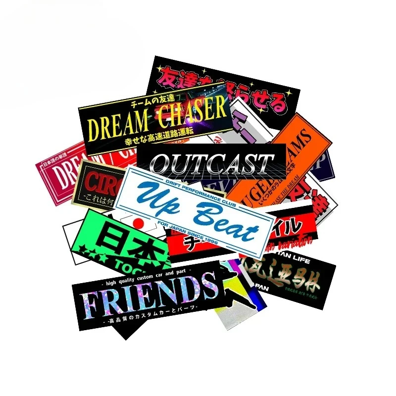 

Custom OEM PVC JDM Slap Sticker Vinyl Car Wrap Decal for Trunk Windows Motorcycle Campervan Decor EARLFAMILY