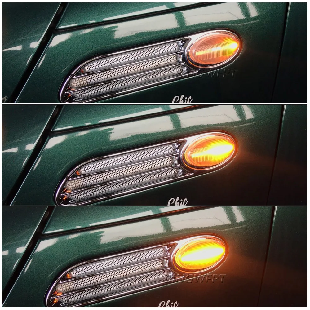 2 قطعة LED الديناميكي الجانب ماركر ضوء متتابعة بدوره مصباح إشارة لسيارات BMW ميني كوبر R50 R52 R53 2002-2008