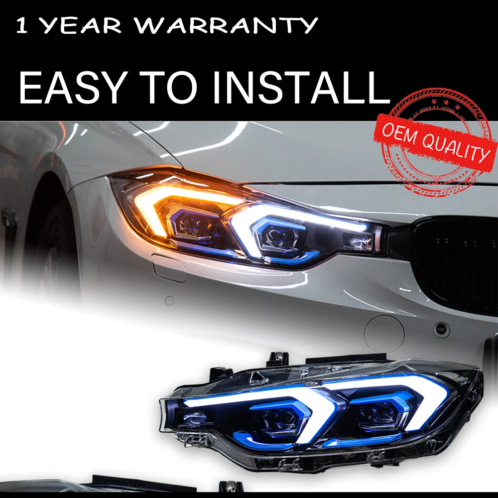 

AKD Car Model for BMW F30 F31 F35 LED Headlight 2013-2019 Head Lamp DRL LED Signal Projector Lens Angel Eye Automotive Upgrade