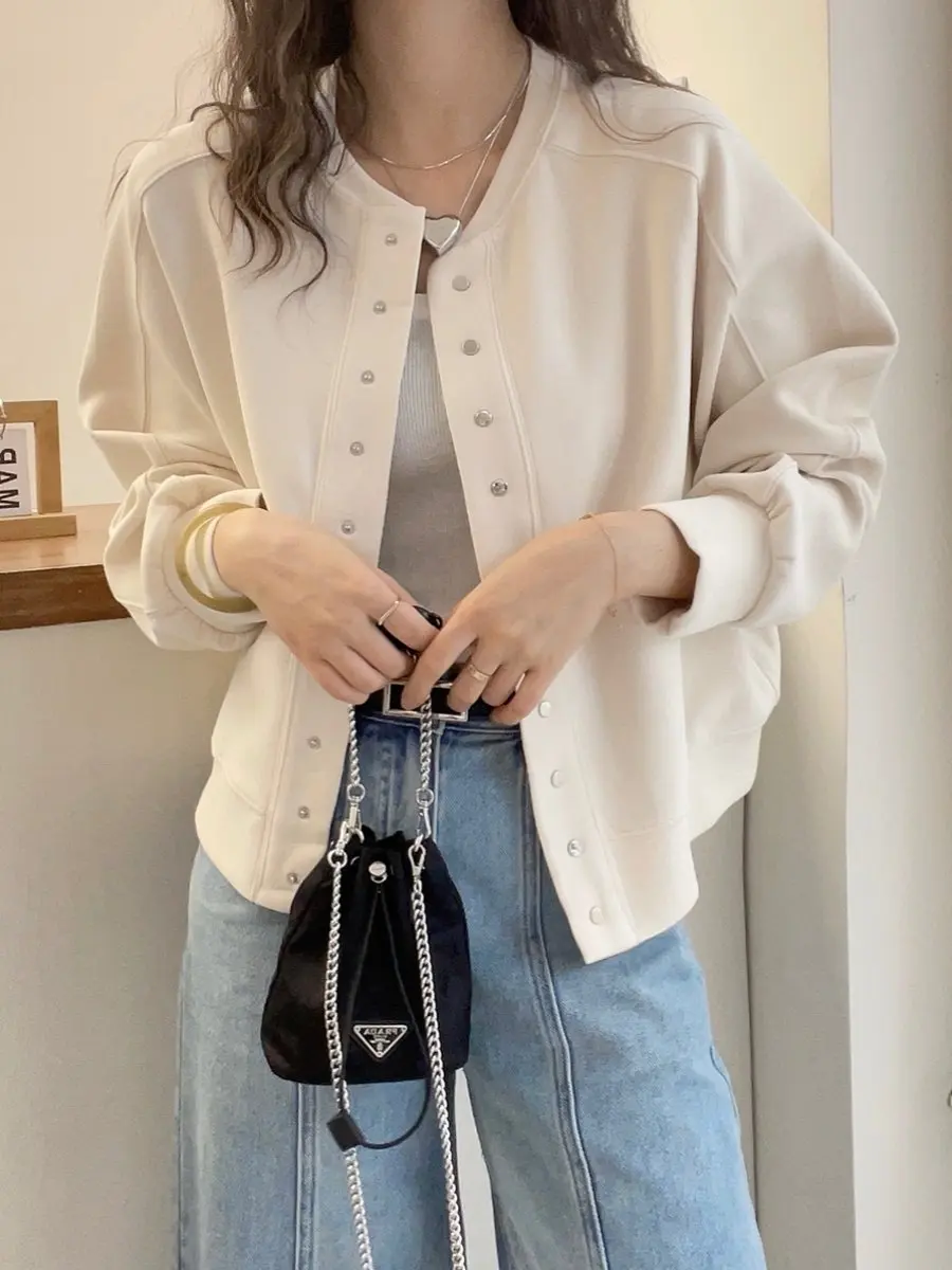 

Женская бейсбольная куртка-кардиган Sli, весна 2026: модный, уникальный, высококачественный женский топ из премиальных материалов