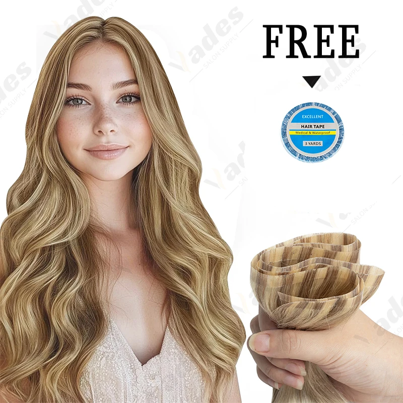 شريط لحمة طويل 80 سنتيمتر في وصلات شعر بشري حقيقي قطعة واحدة شريط غير مرئي في ملحقات للنساء 40-50 جرام PU لحمة واسعة 12-20 بوصة #1
