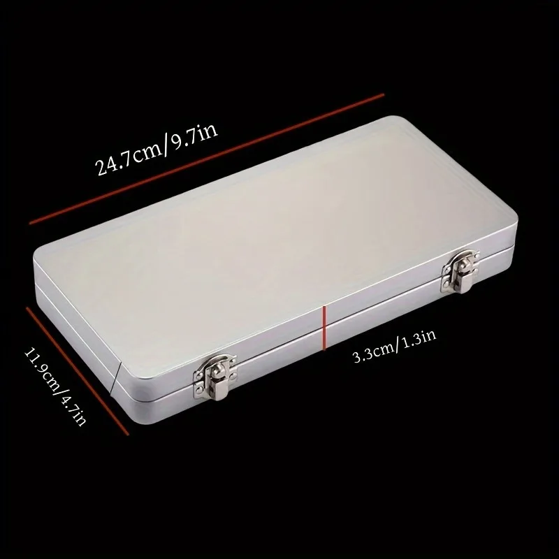 Classic Metal Storage Box with Lid - Durable Flip Top Rectangular Organizer for Bills, Cosmetics, And Stationery
