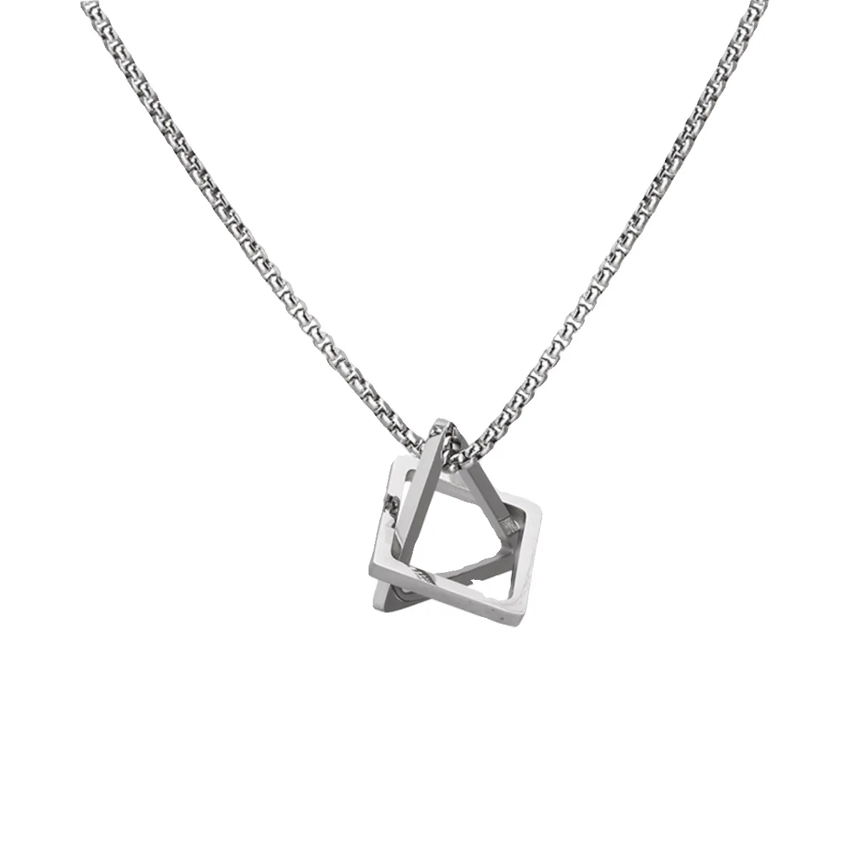 

Silver Color Geometric Irregular Necklace For Woman Man Simple Punk Collarbone Chain Summer New Trend Neck Accessories