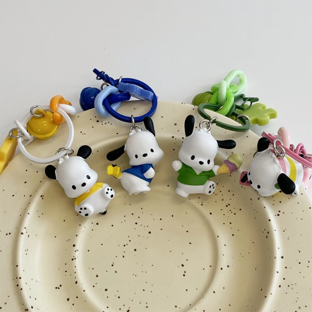 Sanrio Pochacco Schlüssel bund Y2K Anhänger Halter Schlüssel niedlichen Anime Cartoon Kette Auto Schlüssel ring Handy tasche hängen Schmuck Kinder