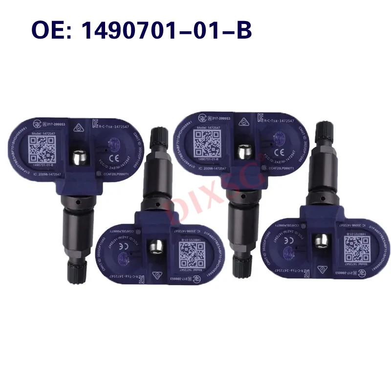 4szt. 1490701 -01-B / 149070101 Czujnik ciśnienia w oponach B TPMS Bluetooth do Tesla Model 3 Y X S 2020-2024