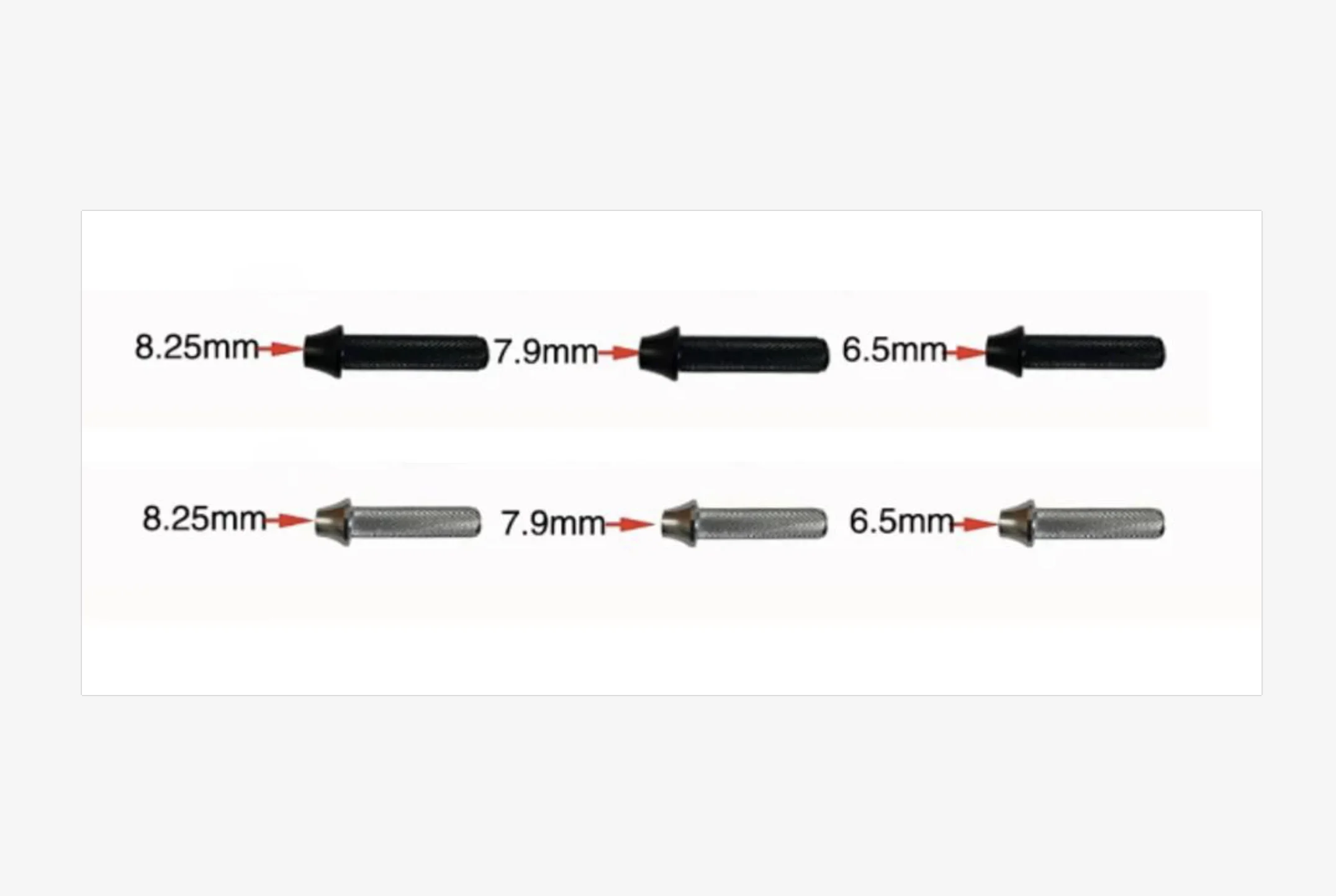 AIOUSHI full cnc metal of 3 different caliber metal heads