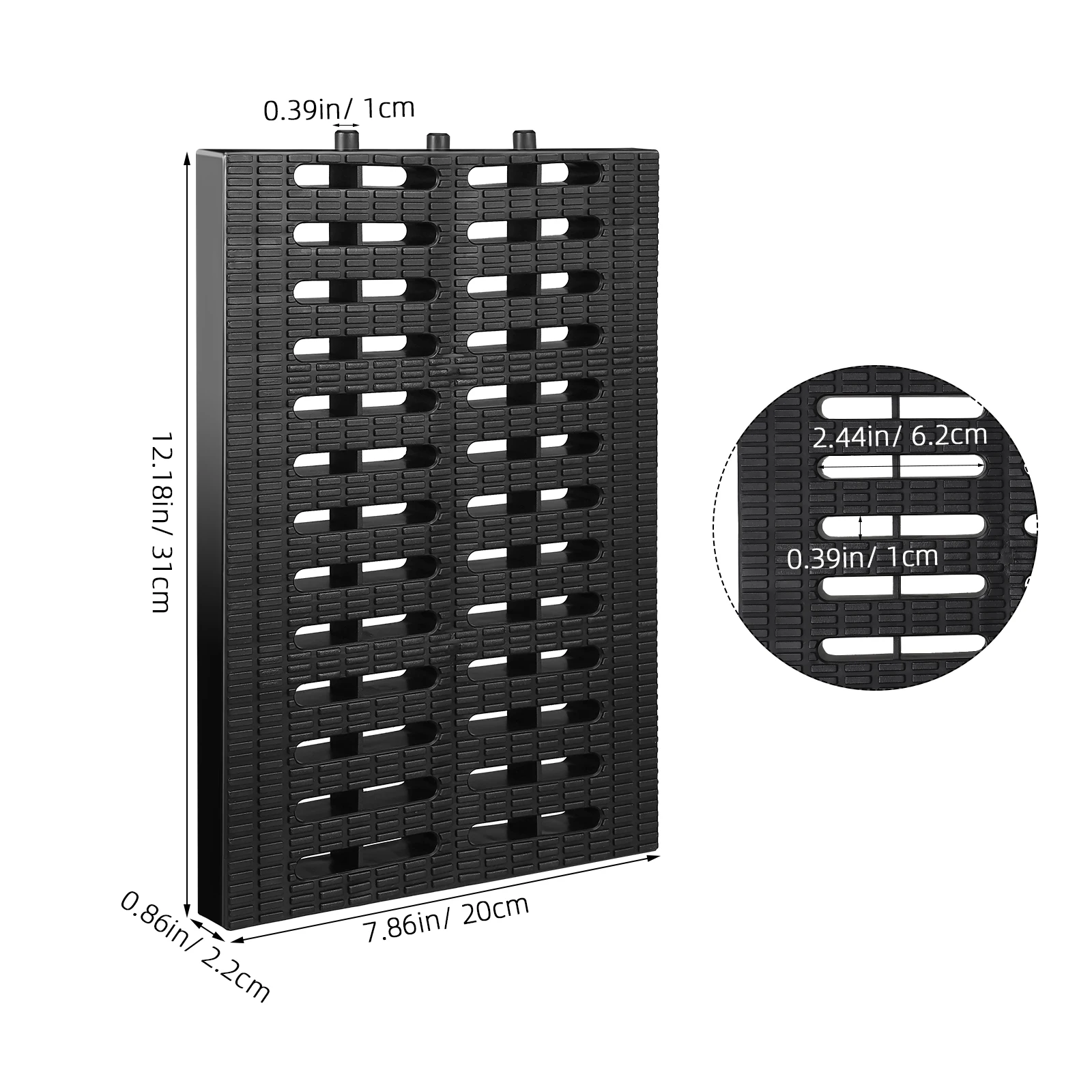 야외 배수구 격자, 차고 진입로 지하실 프렌치 드레인 조경 지역용 중량 플라스틱 배수구 덮개