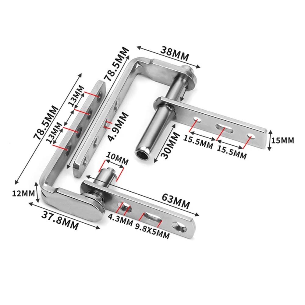 

1 комплект дверных петель из нержавеющей стали, поворотная дверная петля для деревянных дверей, вращение на 360 градусов, автоматический отскок, поворотная петля для дверей, вал