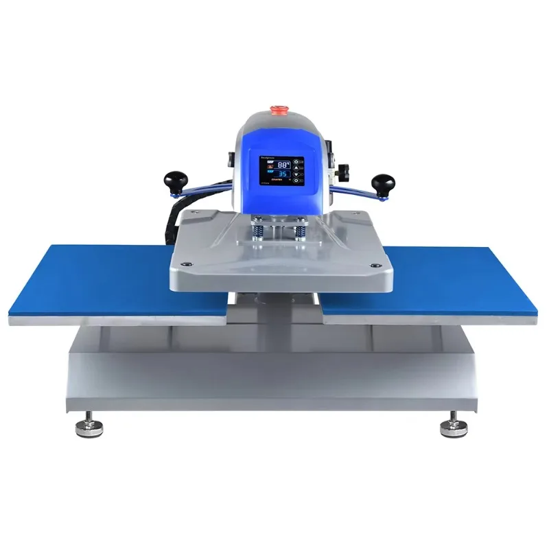 Dual-station pneumatic hot press for printing T-shirts and garments