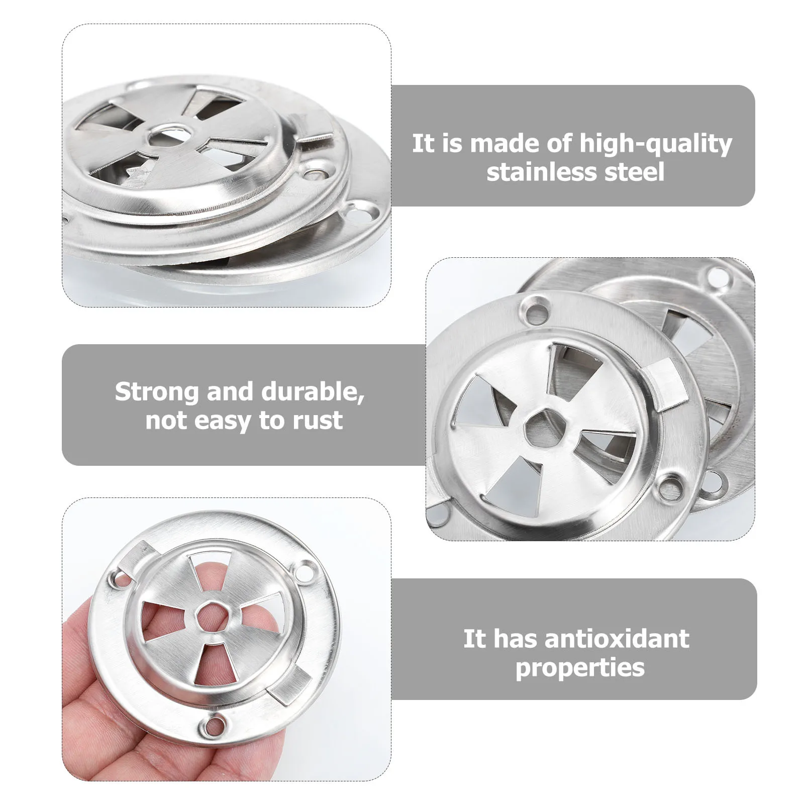 

2pcs Stainless Steel Ventilation Drying Oven Hole Heat Dissipation Accessories Replacement Part Damper Air Vent