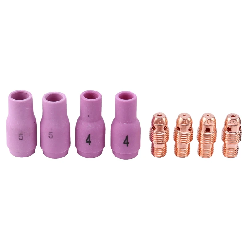 A98E-24Pcs Argon TIG Welding Torch Consumable TIG Tungsten Electrode Collet Alumina Nozzle For WP9 WP9V WP9FV TIG Torch